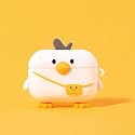 Cute Duck Case Compatible for AirPods Case Pro & Pro 2 Generation, Men Women Silicone Funny Kawaii Fashion Cartoon 3D Duck Skin Cover for AirPods