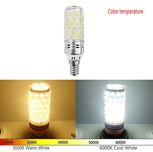E12 LED Corn Bulbs 16W AC85-265V LED Candelabra Bulb (4 Pack) 80 LEDs 2835 SMD 1500LM 120W Incandescent Equivalent Decorative Candle Base E12 Corn LED