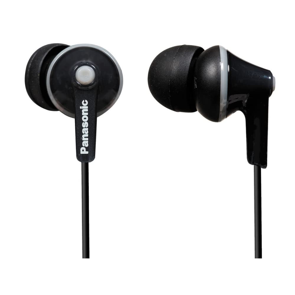 Panasonic RP-HJE125-K HJE125 ErgoFit in-Ear Earbuds (Black)