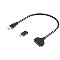 A-Goldnest SATA to USB Adapter - Superspeed 5Gbps Cable for 2.5 inch HDD and SSD, Compatible with USB 2.0/1.1 Older SATA Connector