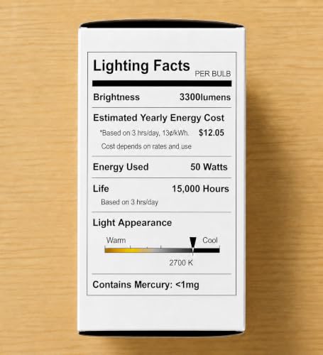 MOAKRIN50 Watt LEDLight Bulbs, A19 Frosted LED Rough Service Light Bulb