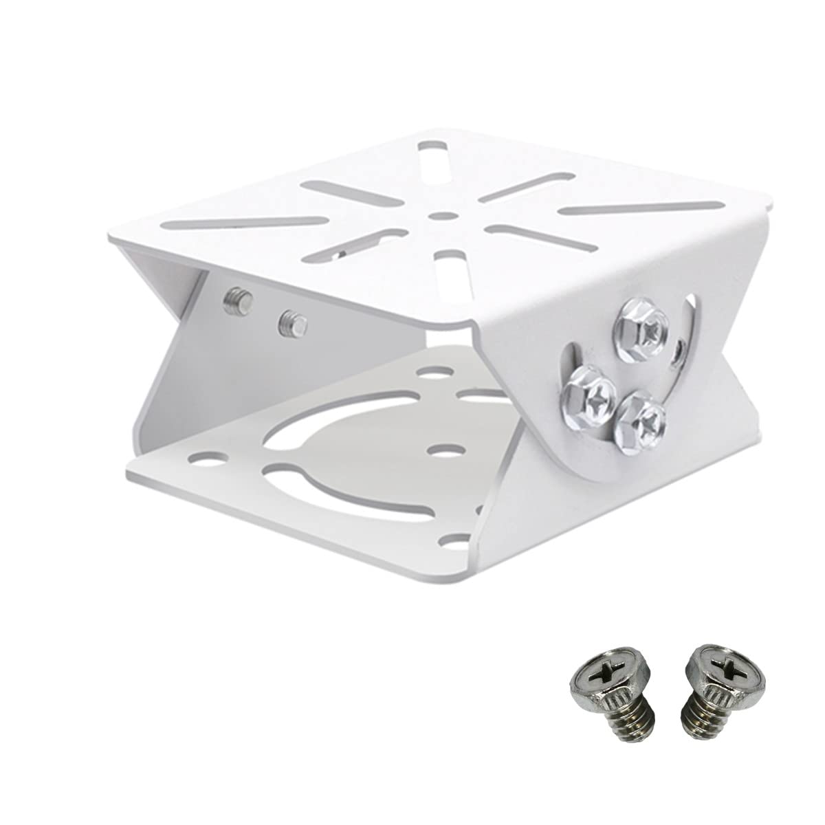 Coolotic 2-Set CCTV Security Camera Universal Pole Mounting Mount Bracket Adapter for PTZ Dome Surveillance Camera (2X 2D Mount Adapter)
