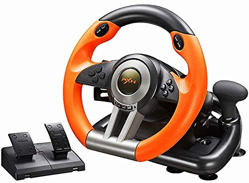 PXN PC Racing Wheel, V3 PRO 180 Degree Universal Usb Car Sim Race Steering Wheel with Pedals for PC, PS3, PS4, Xbox One, Xbox Series X/S, Switch