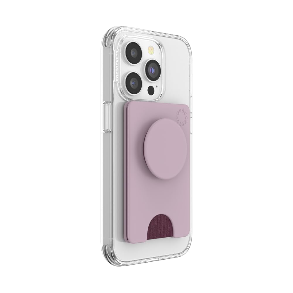 PopSockets Adhesive Phone Wallet and Card Holder with Grip, Light Pink - Blush Pink