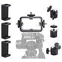 Tripod Mount Adapter Kit for 3 Devices. Works with Smartphones, iPhone, Android, GoPros, DSLR Cameras, Mic, LED, Ring Lights. Perfect for Vlogging