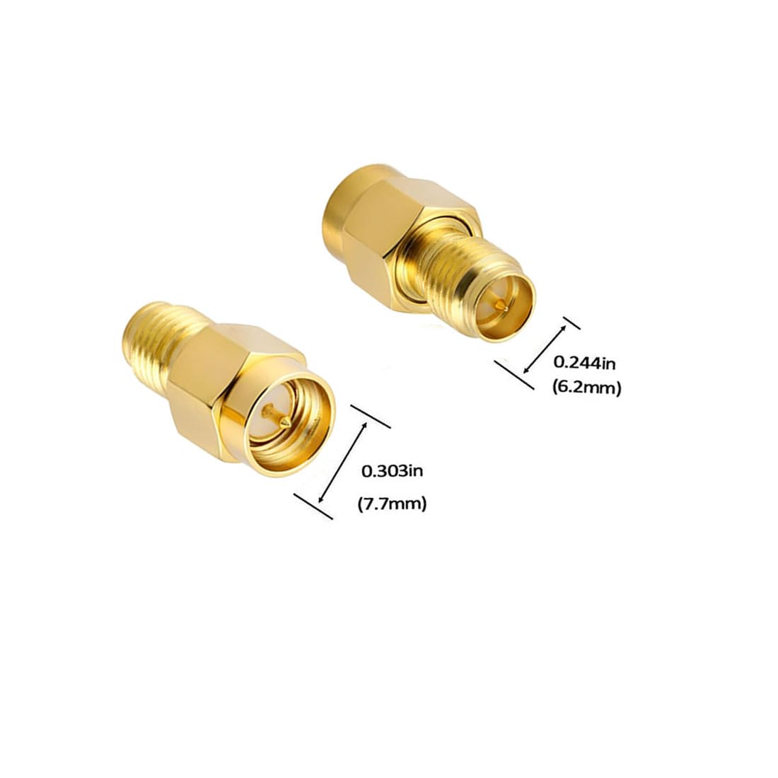 CORONIR (4Pack SMA Adapter SMA Male to RP SMA Female Jack Connector for RF Coax Cable Wi-Fi Antenna/Signal Booster/Repeaters/Radio/Extension…