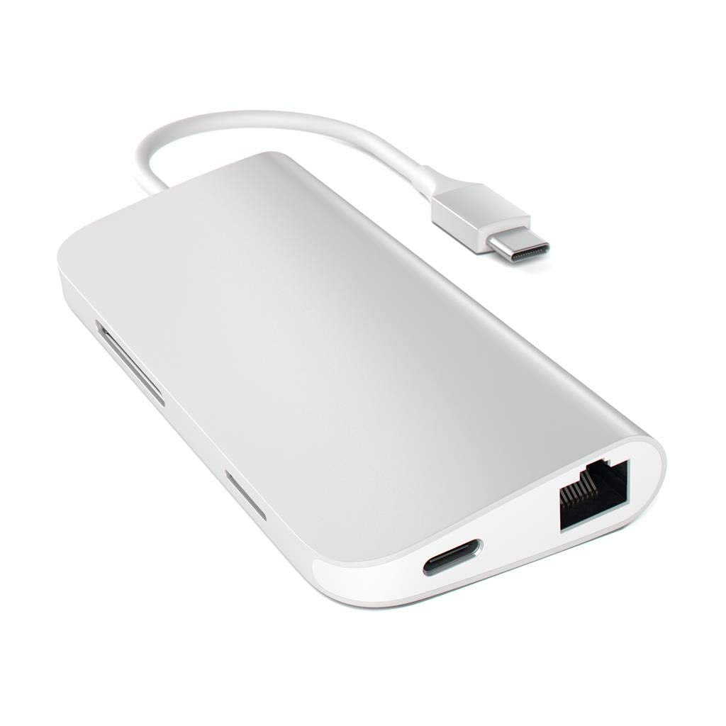 Satechi USB C Hub Multiport Adapter, USB C Docking Station with 4K HDMI, 60W USBC PD Charging, 3 USB-A, Ethernet, Micro/SD Card Readers, for MacBook