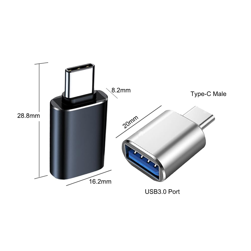 MINCHEN Type C Male to USB3.0 Adapter 10 Pack, USB Female to USB C Male Converter, USB Type C Connector Charge & Data Sync for Laptop Car Charger…
