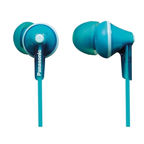 Panasonic RP-HJE125-Z Wired Earphones, Turquoise