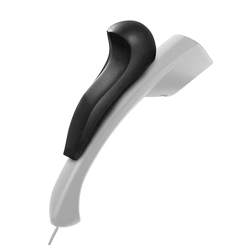 Power Gear Telephone Shoulder Rest, Hands Free Phone Conversations, Designed for Comfort, Strong Adhesive, Ergonomic Design, Black, 27636