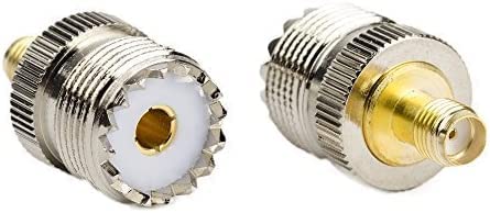 DHT Electronics 2pcs RF coaxial Coax Adapter SMA Female to UHF Female SO-239 SO239