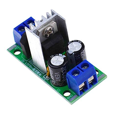L7805 LM7805 LM7812 L7812 Voltage Rectifier Regulator 12-24V AC or DC to 5V 12V DC Power Supply Converter Module Board (L7805 5V)