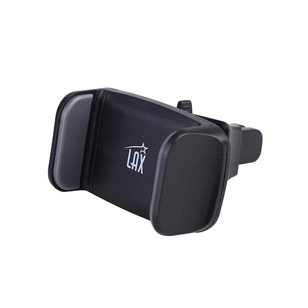 LAX Gadgets Air Vent Phone Holder for Car - Cradle Type Car Mount with Air Vent Clip - Adjustable Side Jaws Pro Grip Car Mount - Black