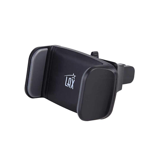 LAX Gadgets Air Vent Phone Holder for Car - Cradle Type Car Mount with Air Vent Clip - Adjustable Side Jaws Pro Grip Car Mount - Black