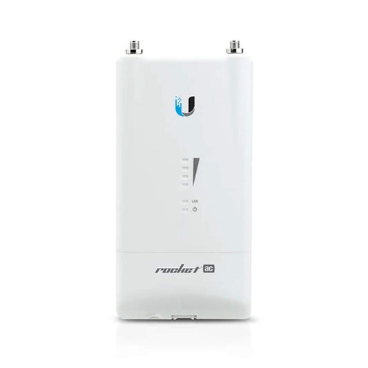 Ubiquiti Rocket White 5AC LITE - 5-ghz 802.11ac 500-mbps Point to Point Basestation - Max Consumption 6.5w - Built-in Rocket Mount - Plug and Play