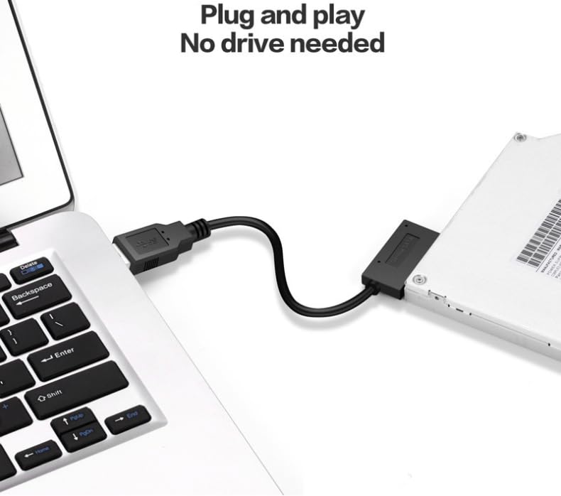 JDYYICZ USB 3.0 to 7+6 13Pin Slimline SATA Cable Adapter for Laptop CD DVD ROM Optical Drive