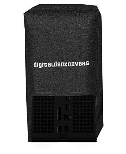 DigitalDeckCovers Dust Cover for XBox Series X (Vertical) Gaming System Protector [Antistatic, Water Resistant, Premium Fabric, Black]