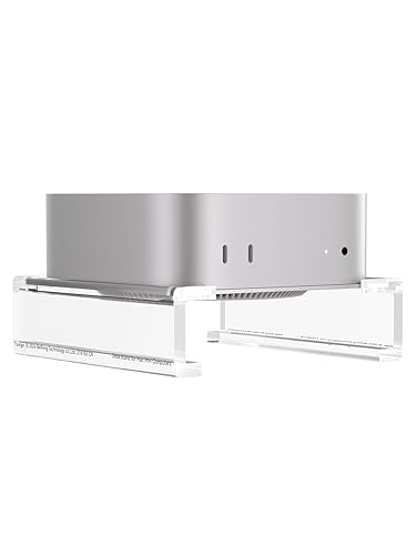 TuparGo 2024 Mac mini Computer Stand,Desk Mount for Mac mini M4/M4 Pro, Provides Better Air Flow Heat Dissipation and Support.Anti-Slip and Drop-Off