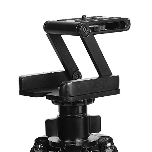 Black Z Flex Tilt Folding Quick Release Plate Stand Mount for Tripod Camera CO for Tripod,Monopod,Slider,DSLR Camera,Camcorder