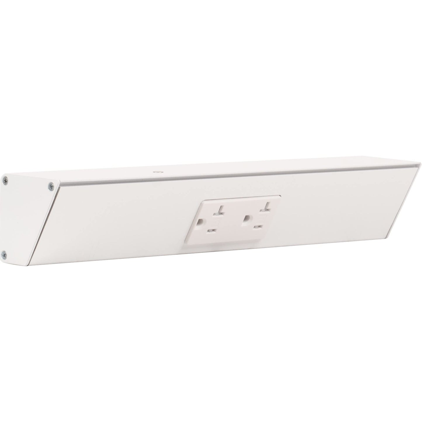 Task Lighting TR Series Angle Power Strip,12 inch, 1 Dual Receptacle, White
