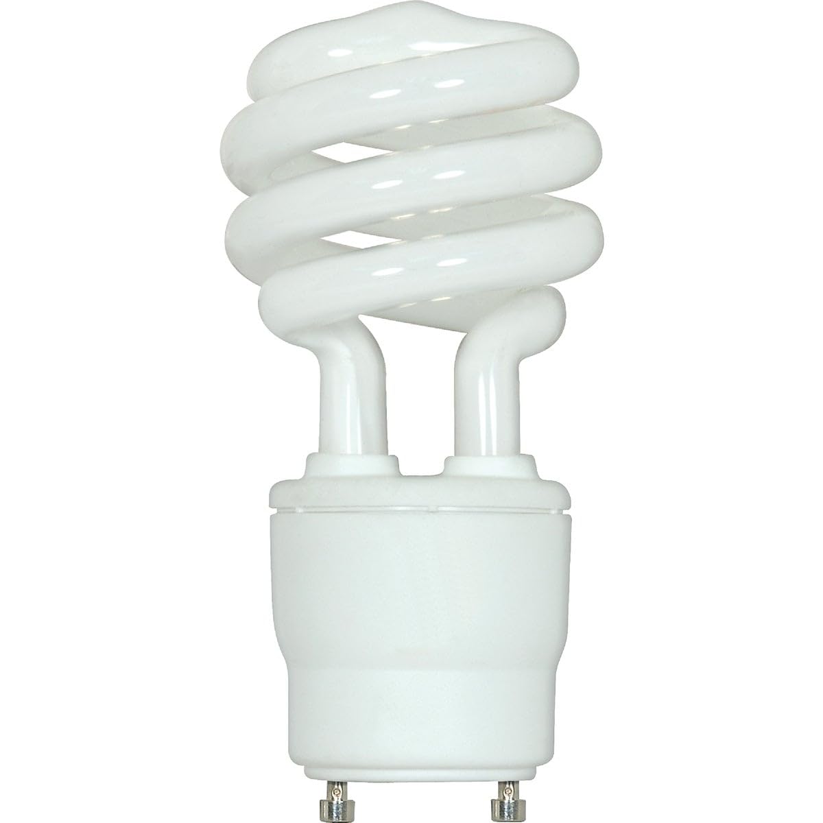 Satco S8204 15 Watt (60 Watt) 950 Lumens Mini Spiral CFL Soft White 2700K GU24 Base Light Bulb