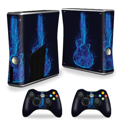 MightySkins Skin Compatible with Xbox 360 S Console - Electric Guitar | Protective, Durable, and Unique Vinyl Decal wrap Cover | Easy to Apply