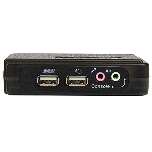 StarTech.com SV211KUSB 2 Port Black USB KVM Switch Kit with Audio and Cables