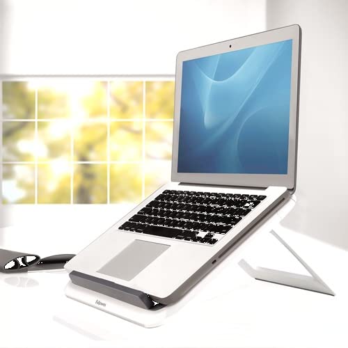 FOMSAF Fellowes I-Spire Series Laptop Stand for Desk Adjustable Height Portable Laptop Riser for The Home and Office - Max Monitor Size 17", Max