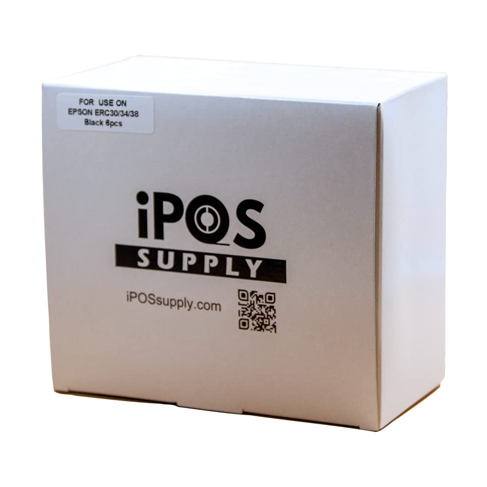 iPOS Supply ERC-38 Black Ribbon Cartridge (Box of 12) ERC 30/34 / 38 Ink for Epson TM-U220 Printer