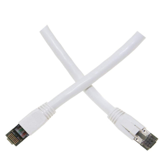 CableWholesale Cat8 S/FTP Shielded Ethernet Cable, 40Gbps, 2 ft, White