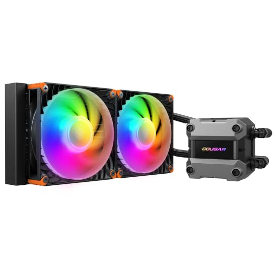 COUGAR Poseidon Ultra ARGB 360 AIO Liquid Cooler - PWM Fans with Optimum Airflow - High-Performance Pump - ARGB Sync - AMD AM5/AM4 and Intel LGA1851