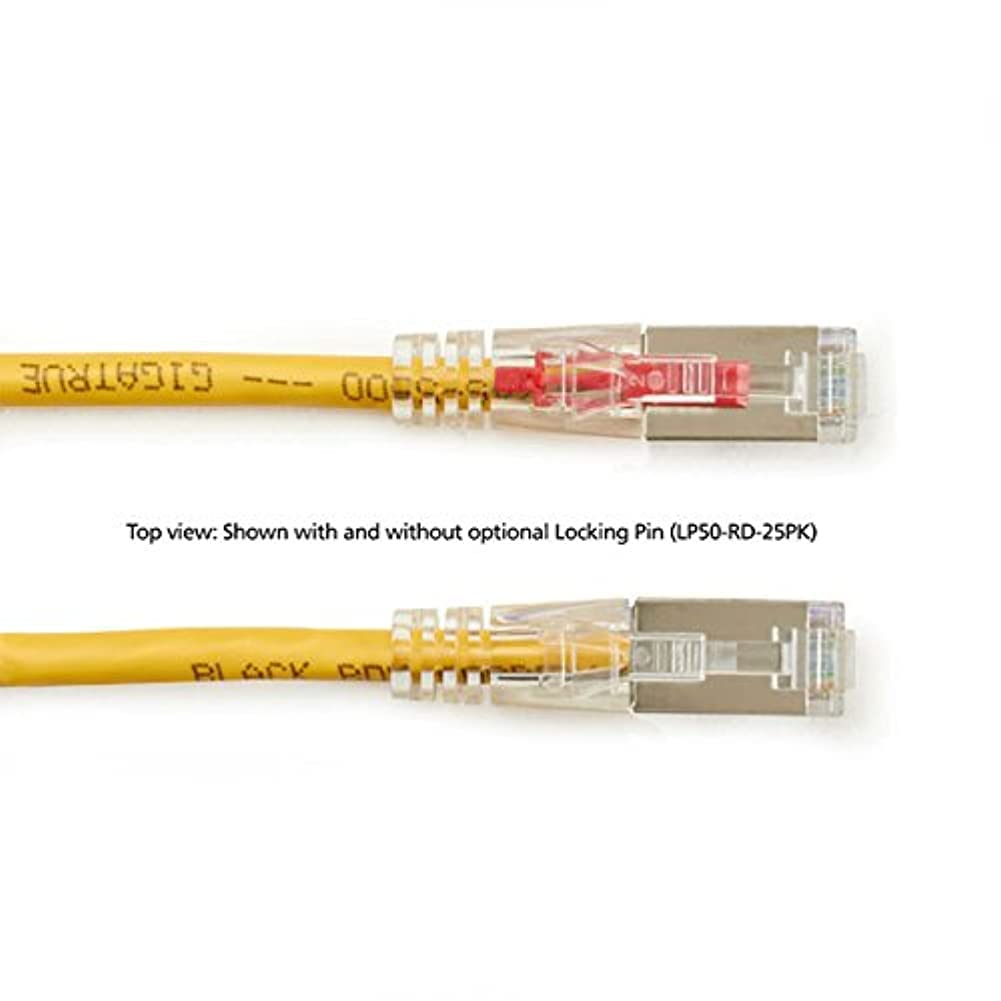 Black Box CAT6 250MHZ STR SFTP PVC LK SNG YL 6FT