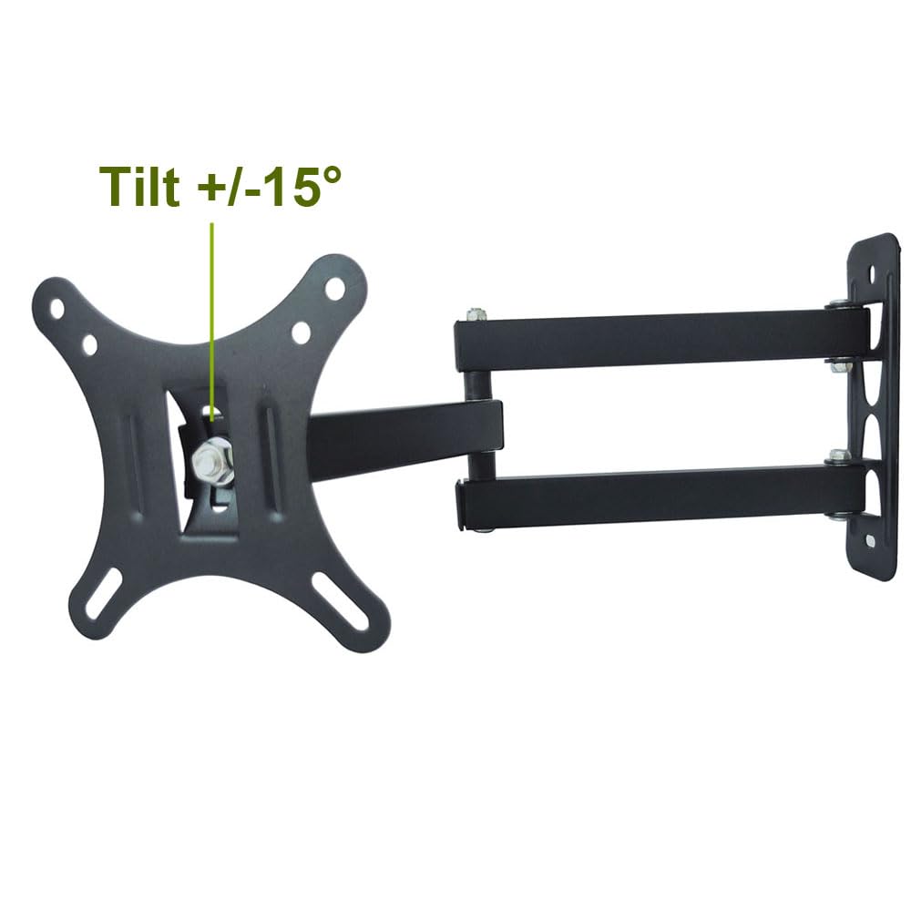 Tilt Swivel TV Wall Mount Articulating Extension Arm Bracket Fit for 13 to 27 inch LED LCD Flat Panel Screen TV and Computer Monitor
