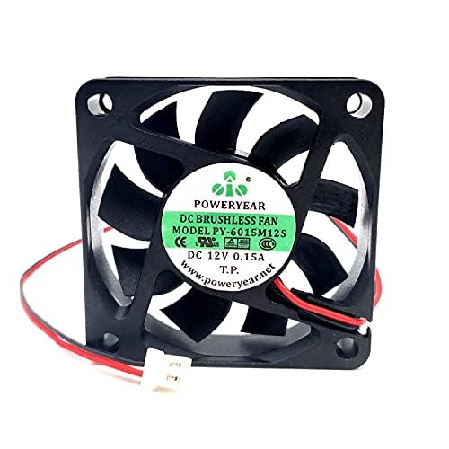 PY-6015M12S 12V 60mm 0.15A 6015 6CM 2-Wire Cooling Fan