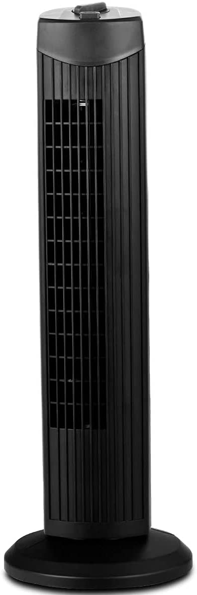 FANTASK Tower Fan, 28 Inch Quiet Oscillating Fan, 3 Wind Speeds & Modes, Bladeless Standing Cooling Fan, Air Circulator Fan for Home Office Kitchen