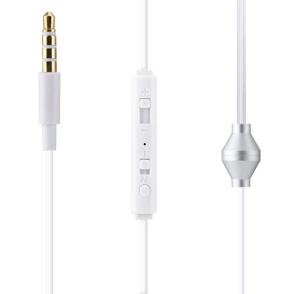Yoidesu Universal 3.5mm Jack Acoustic Hollow Air Tube Earbuds Headphones with Microphone,Anti-Radiation in-Ear Single Earbud,Wired Cell Phone…
