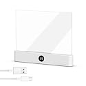 QIURUNMA Rechargeable LED Book Page Light with Timer, 3 Color Modes & Stepless Dimming, Clear Acrylic Panel, Bedside Reading Lamp for Nighttime Study