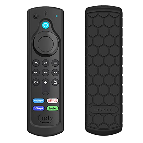 CaseBot Remote Case for Fire TV Stick HD/4K/4K Max (1st Gen)/Fire TV Stick (3rd Gen)/Lite - Anti-Slip Shockproof Silicone Cover for Alexa Voice Remote