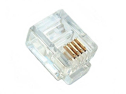 UbiGear Rj11 6p4c Modular Plugs 100 Pieces Pcs LOT Cat3 Telephone Connector End