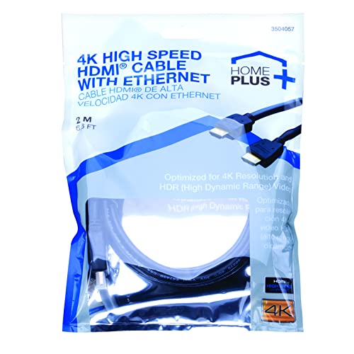 VANCO INTERNATIONAL LLC Home Plus 6.6 ft. L High Speed Cable with Ethernet HDMI - Total Qty: 1; Each Pack Qty: 1