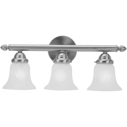 Livex Lighting 1063-91 Neptune 3-Light Bath Light, Brushed Nickel