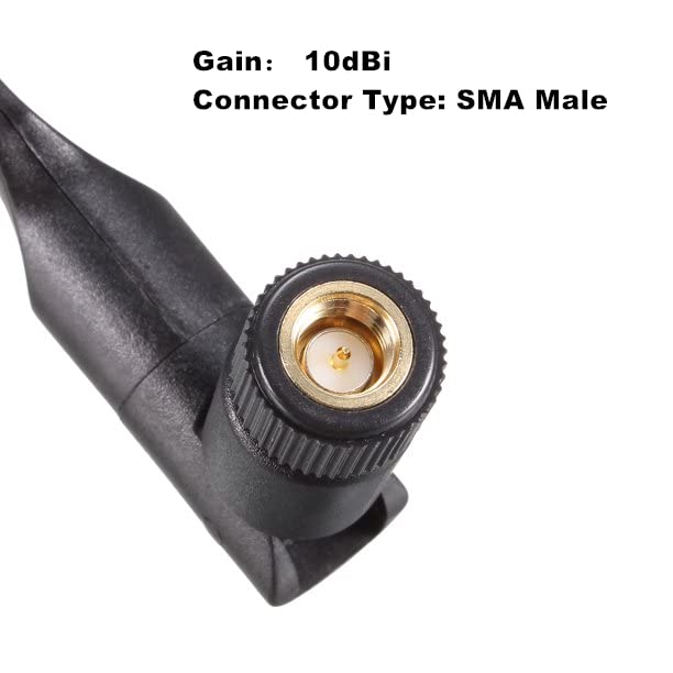 2-Pack 4G LTE Antenna 10dBi SMA Male ?Inner pin Cellular Antenna for 4G LTE Wireless CPE Router Hotspot Cellular Gateway Industrial IoT Router Trail