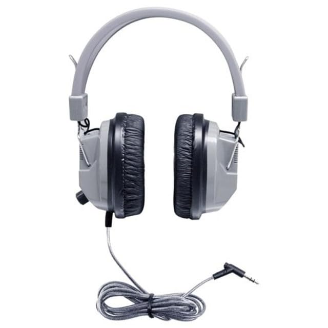 HamiltonBuhl SC‑7V SchoolMate Deluxe Stereo Headphones 50‑Pack - Over‑Ear Design, On‑Earcup Volume Control, Chew‑Resistant Dura‑Cord, Replaceable…