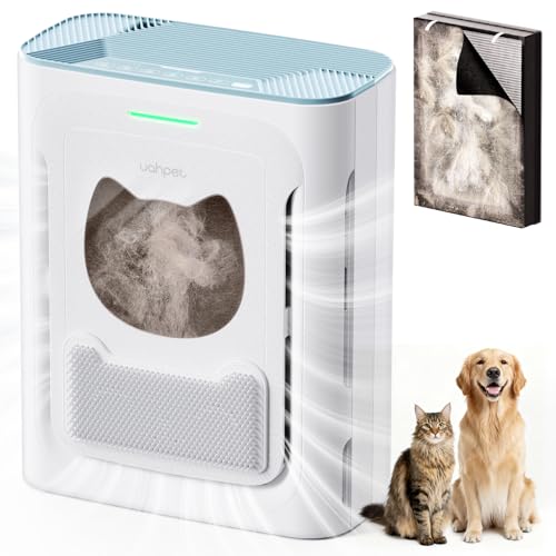 uahpet Pet Air Purifier, H13 HEPA Filter for Pet Hair, Dander & Odors, 2100 Sq Ft Coverage, Plug & Play No WiFi Required, Clog-Resistant Intake