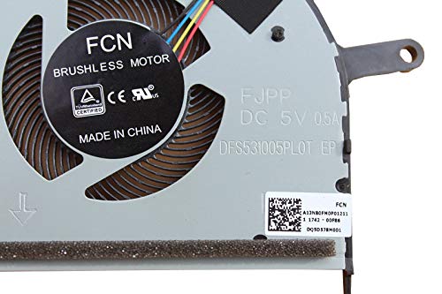 Z-one Fan Replacement for ASUS VivoBook S15 S510 S510U S510UQ S510UA Series CPU Cooling Fan A13NB0FM0P01211 DFS531005PL0T 4-Wire 4-pin