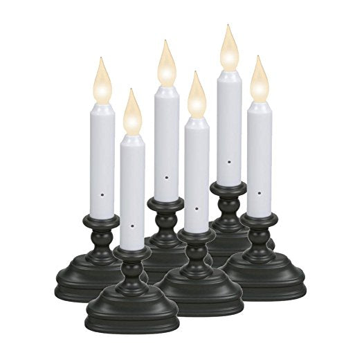 Xodus Innovations FPC1520A Battery Operated LED Window Candles with Dusk to Dawn Sensor, Aged Bronze/Black, (Pack of 6)