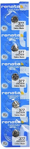 New brothread Renata 377 SR626SW SR626 AG4 LR626 酸化銀水銀フリー電子バッテリー x 5