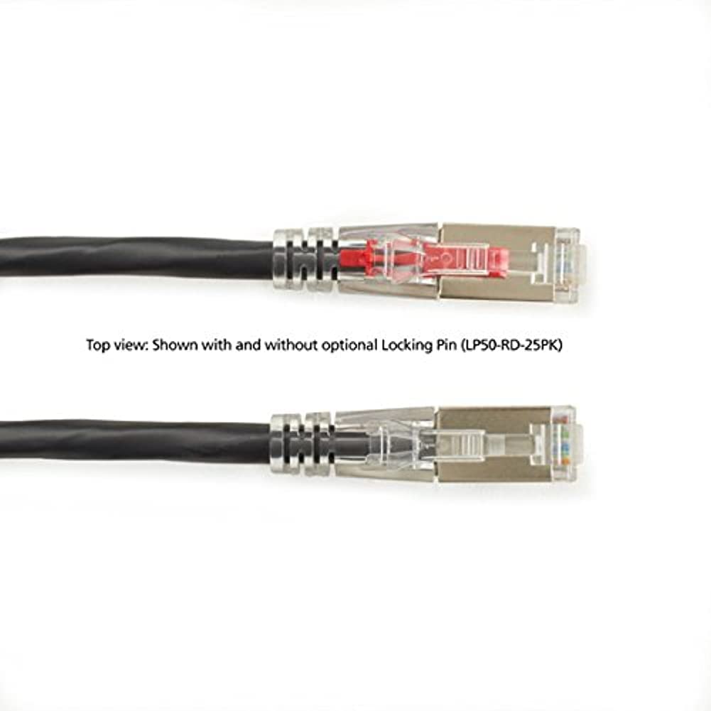 Black Box CAT6A 650-MHz Locking Snagless Patch Cable U/FTP cm PVC BK 5FT