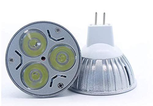 K JINGKELAI MR16 LED Bulbs 3W 12V Cool White 6000K Bulbs GU5.3 Base 35W Halogen Equivalent Not Dimmable 60 Degree Beam Angle LED Spotlight Bulbs