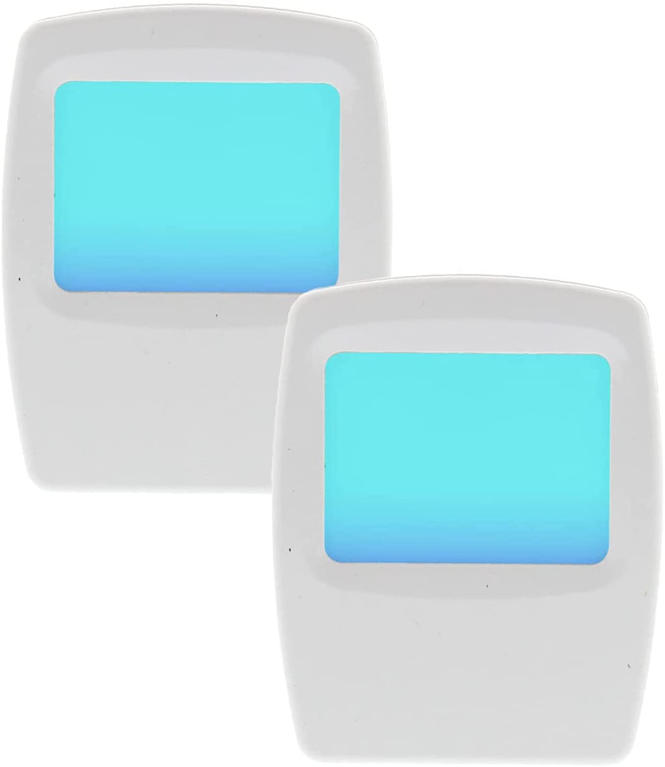 Amerelle Always-On Blue Night Light, 2 Pack (71282) - Plug In LED Night Lights - Soft Night Light with Cool Blue Glow - An Ideal Bathroom Toilet Night